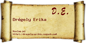 Drégely Erika névjegykártya
