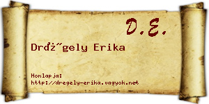 Drégely Erika névjegykártya